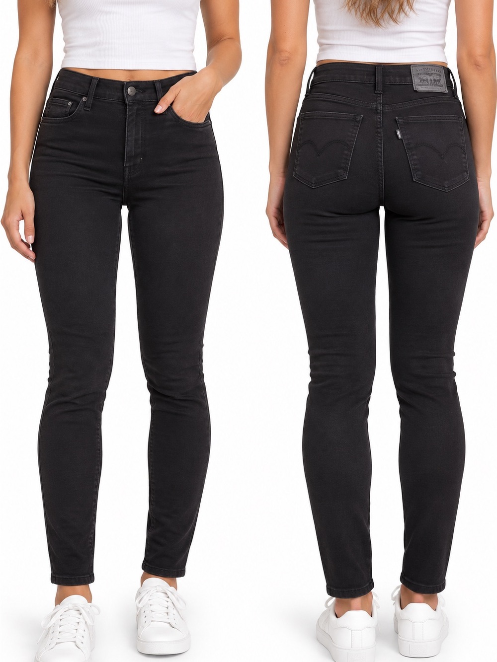 Levi's Black High-Rise Skinny Jeans - Classic Slim Fit